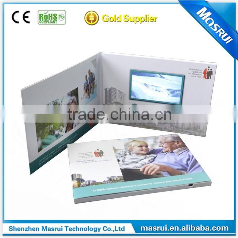 A5/A4 7 inch lcd video brochure card