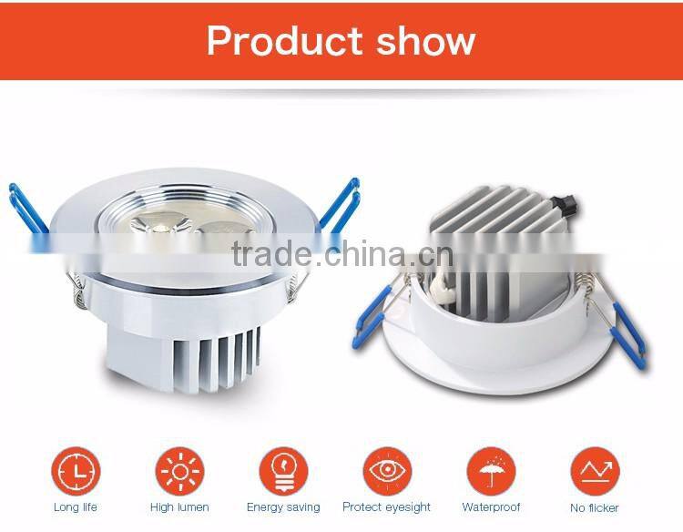 Square recessed ceiling lamp crystal led lamp