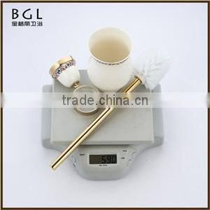 11750-brg high demand products zinc alloy gold bathroom accessory toilet brush holder