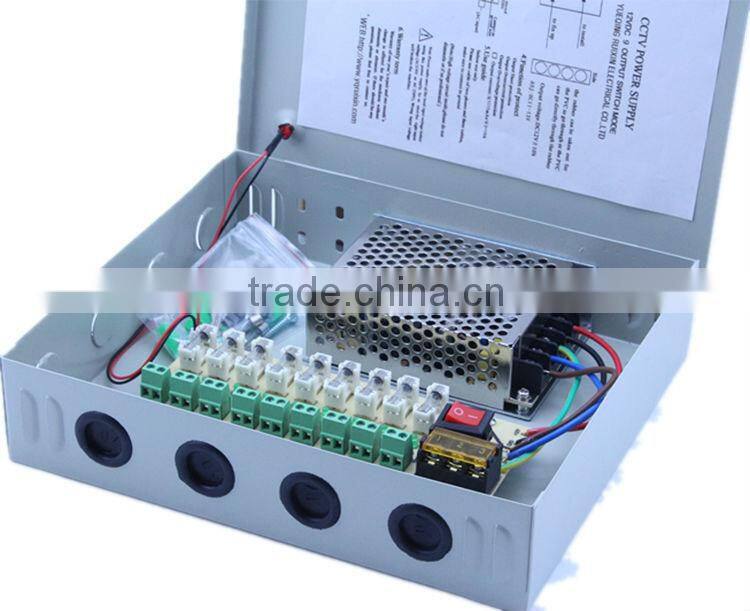 Factory proce CE approved 12V 5A CCTV power supply 4channels