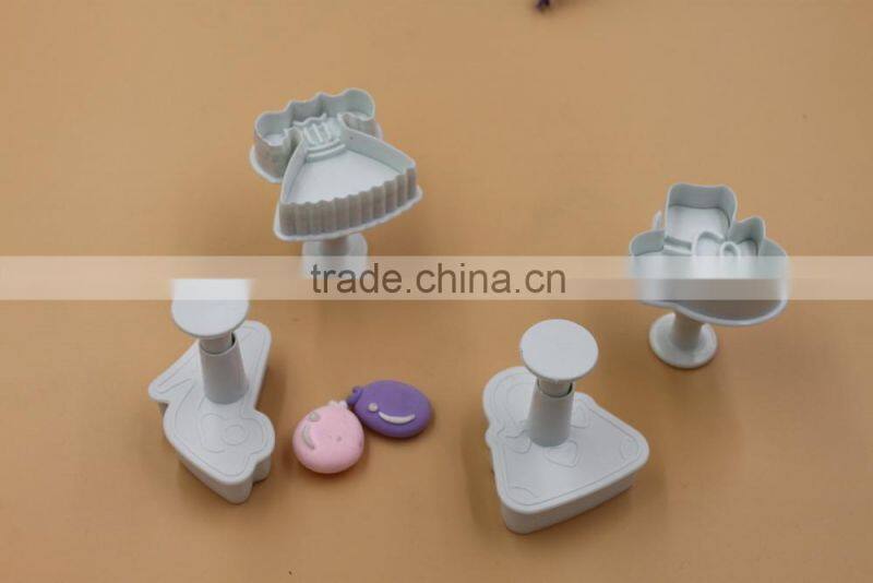 Fashion fondant cake insects patterns plastic sugarcraft plunger cutter sets