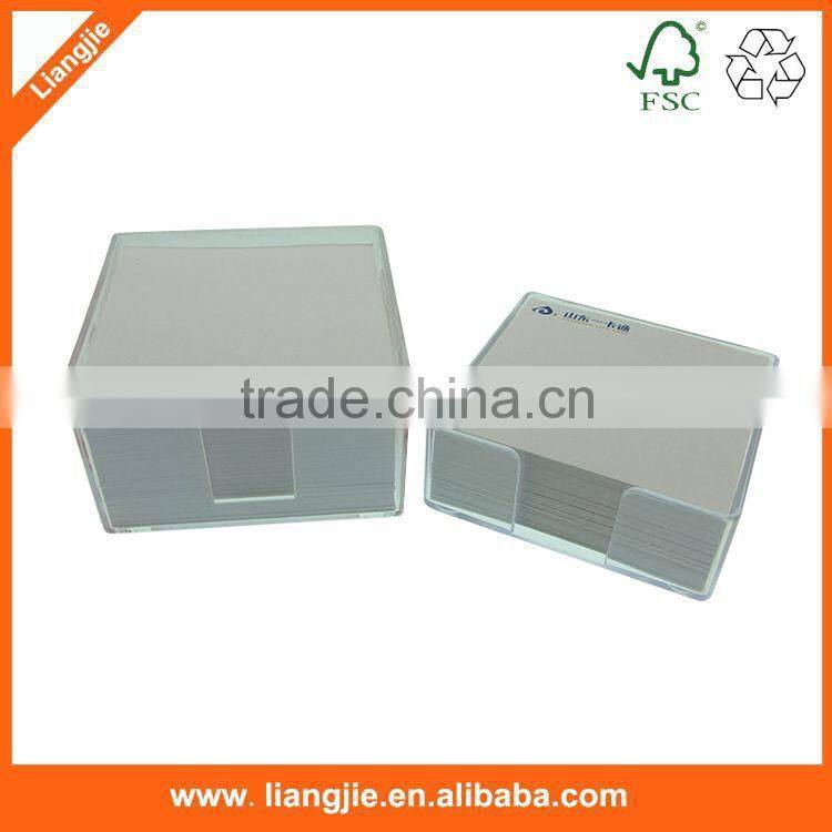 Custom memo with holder, Printed memo block, promotional memo pad with plastic holder