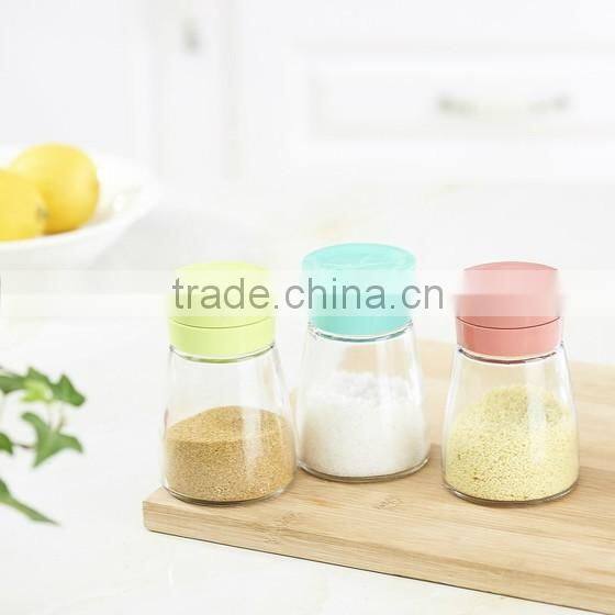 2016 Hot sale High Kitchen Colored Cooking Glass salt and pepper set