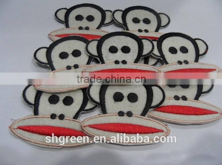 Sleeve embroidery patch emblem with embossed effect