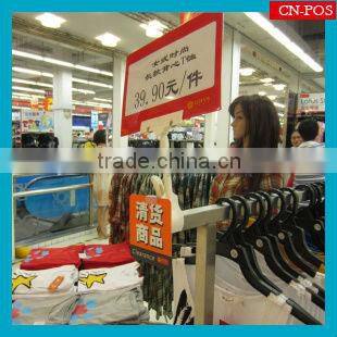 display plastic pop clips white and black for price label