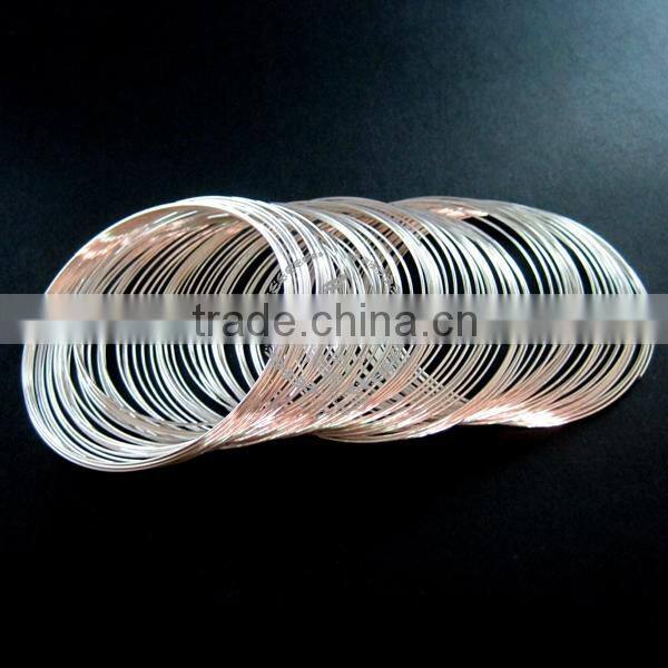 100 layers silver simple steel wiring bangle bracelet DIY jewelry supplies 1900034
