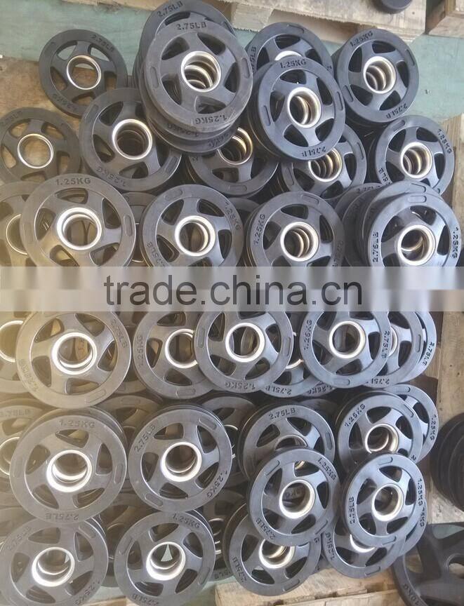 5 grip olympic weigtlifting rubber weight plates