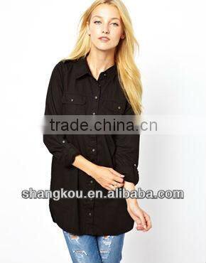 2013 high fashion design women fall shirt long chambray shirt long sleeve cheap cotton shirt shkz 102