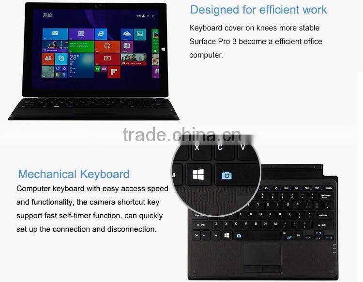 For Surface Pro 3 wireless keyboard for tablet pc support Touchpad-MZ-1078