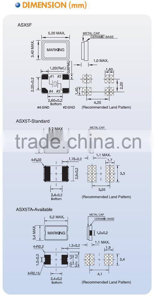 5x3.2mm SMD Quartz Crystal - Automation