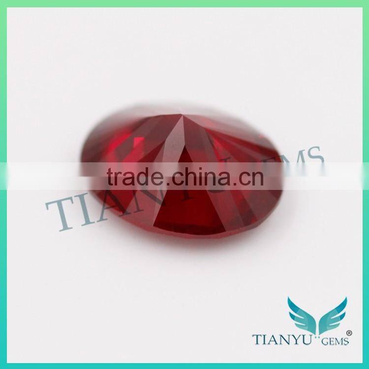 Russian Material Synthetic Colored Stones Ruby Gems #8 Oval Cut Lab Creat Red Corundum Gems for Jewellry Price Free Samples
