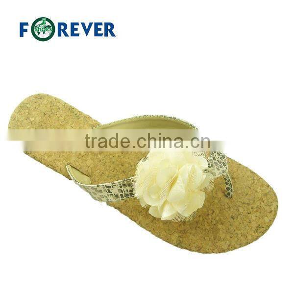 Summer fashion fibre flowers women slipper