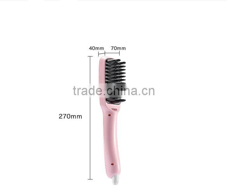 2 In 1 Hair Care LCD Display Anion Hair Straightener Brush