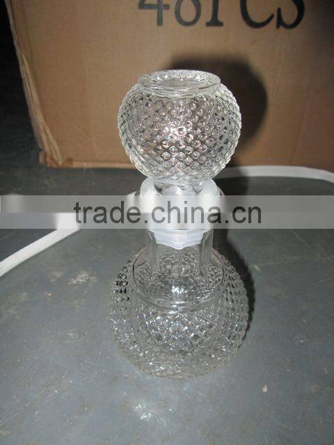 1000ML Empty Message Transparent Glass Wine Bottles with Glass Lid