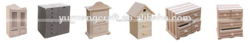 small unfinished wood cabinet with many drawers for dental