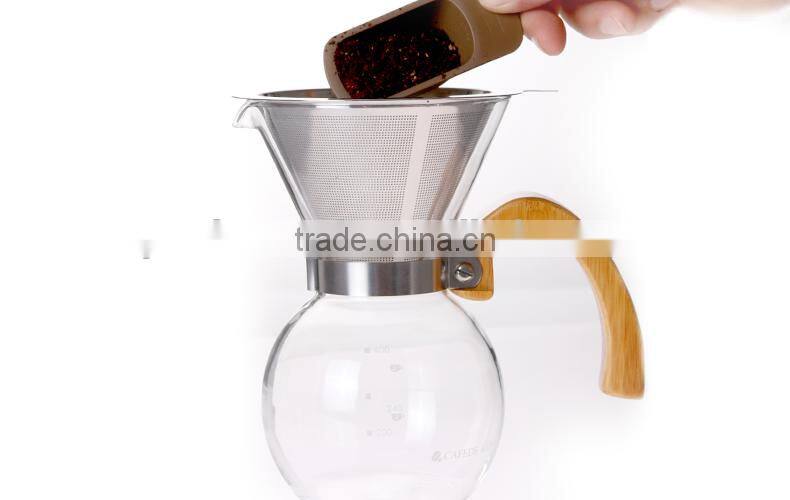 Coffee pour over cone dripper/Stainless Steel Coffee Filter and Maker