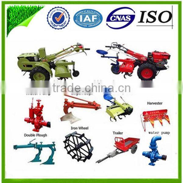 Made In China Rotary Cultivator 8-15Hp Mini Walking Behind Tractor+double plough!!