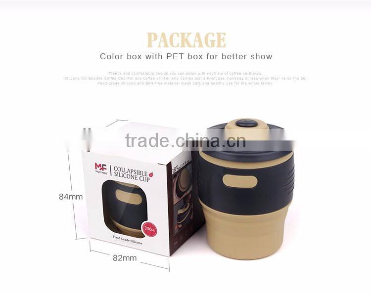Portable Foldable Coffee Mugse traveling mugs tazas tea cup silicone Coffee mugs