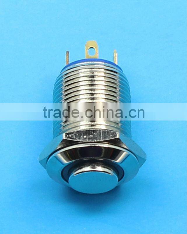 12mm led metal push button switch