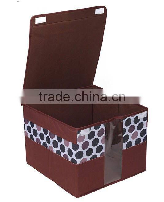 fresh green color classic spotted storage box with clear window