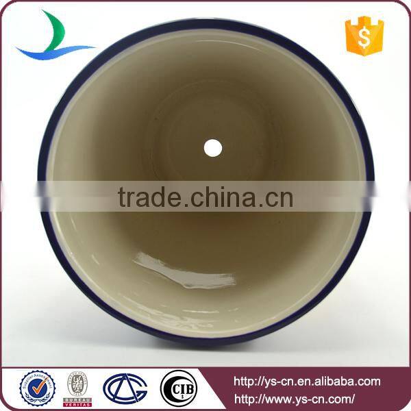 YSfp0007-03 Round shape hand print 12 inch flower pot for garden