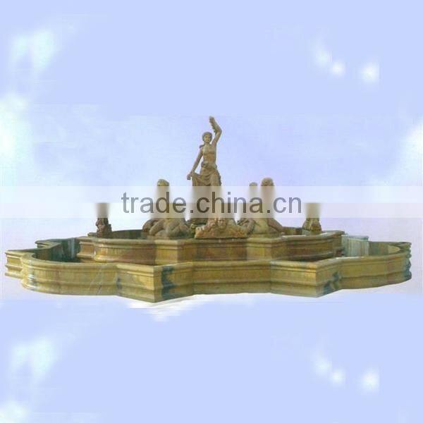 Outdoor Large Decorative Marble Water Fountain With Figure Statue