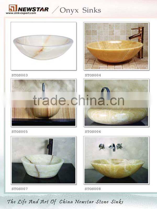 White onyx wash basin