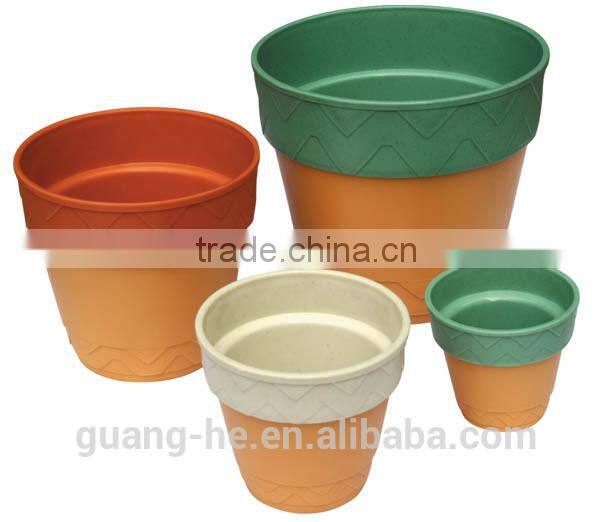 Biodegradable eco-friendly plastic decocrative plants pot