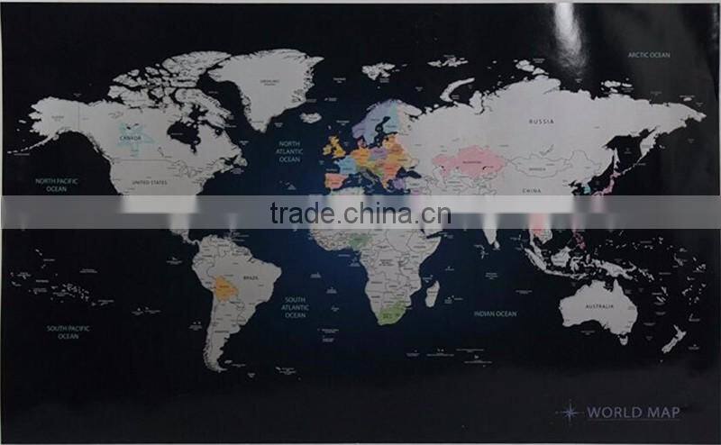 Personalized Scratch-off World Map Poster Travel Indigo Blue travel fashion map