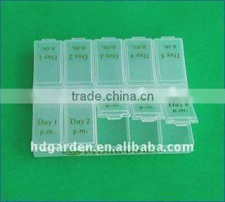 Weekly plastic pill box