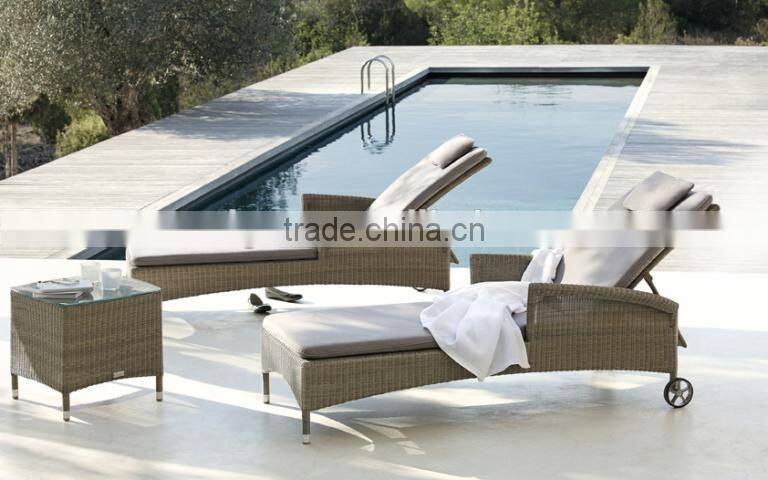 2017 Sigma Spring arrival all weather vintage style outdoor wicker rattan unique day bed