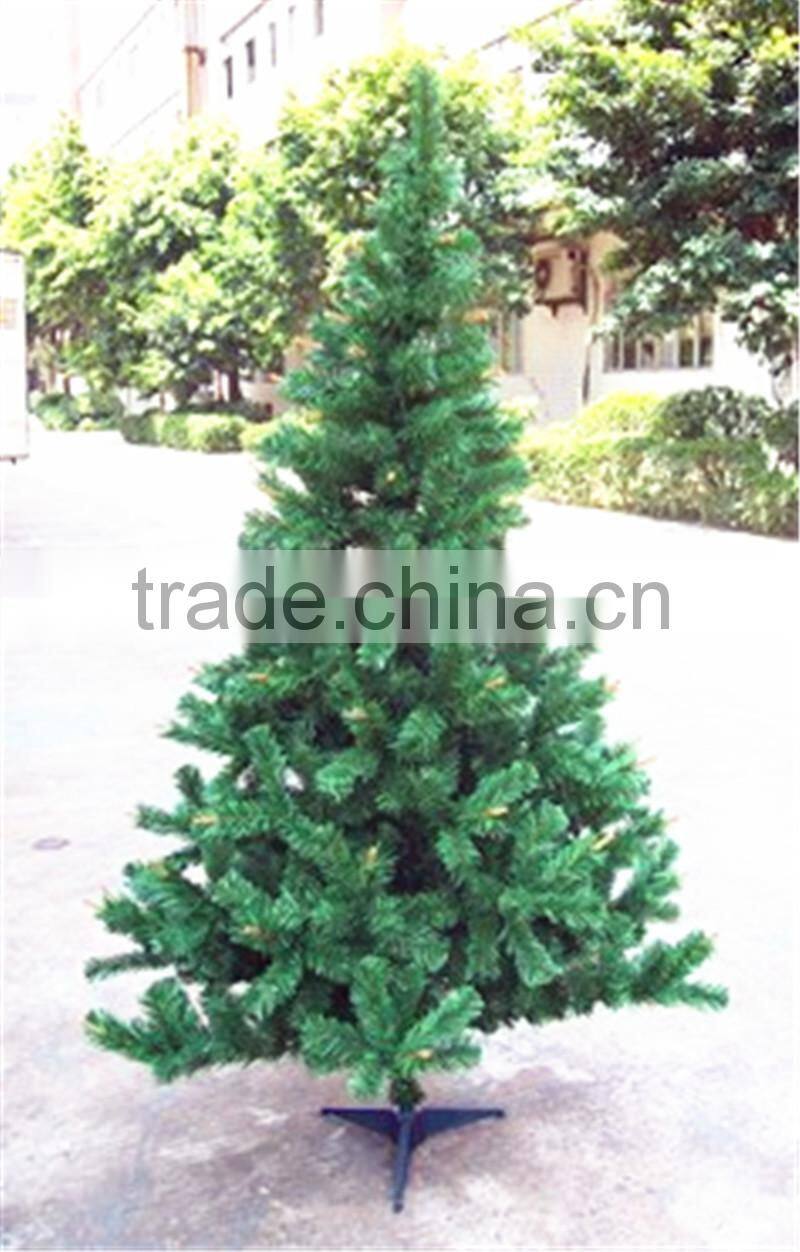 Home garden edging decorative 7.5ft Height 700 pcs of pine tips artificial green plastic LED lights christmas trees ESDS11 1701