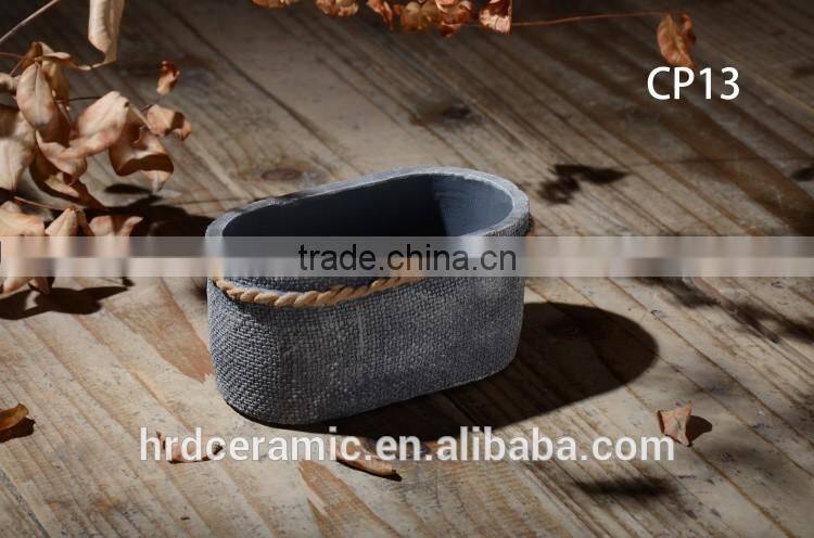 2016 concrete flower plant planter colorful decorative cement flower pot