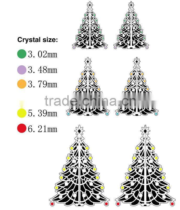 Hot Sale Silver Christmas Tree Hanging Ornament Stand with Crystals from Swarovski