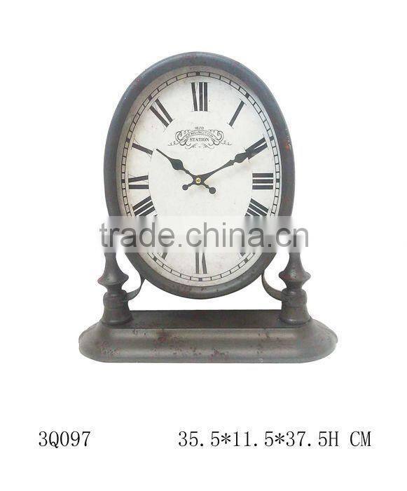 vintage decoratived metal table clock manufacturer