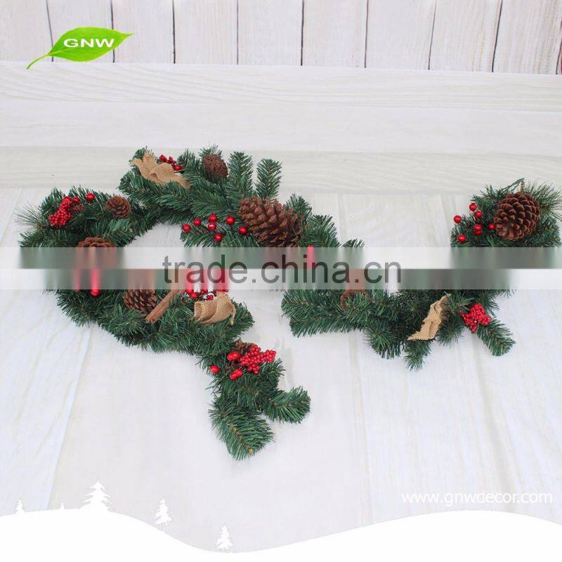GNW CHGR-1607012 Top Quality Cheap Pine needle christmas garland decorations