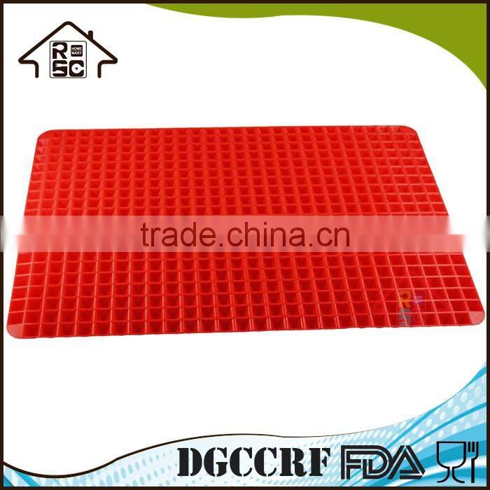 NBRSC Healthy Cooking Non Stick Heat Resistant Raised Pyramid Shaped Silicone Mat Oven Baking Tray Sheets