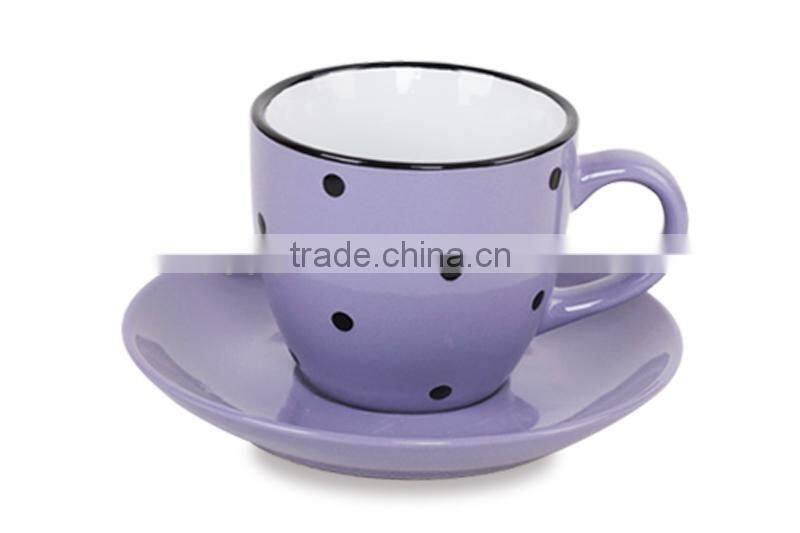 cup and saucer ceramic china/3oz stackable expresso cup&saucer