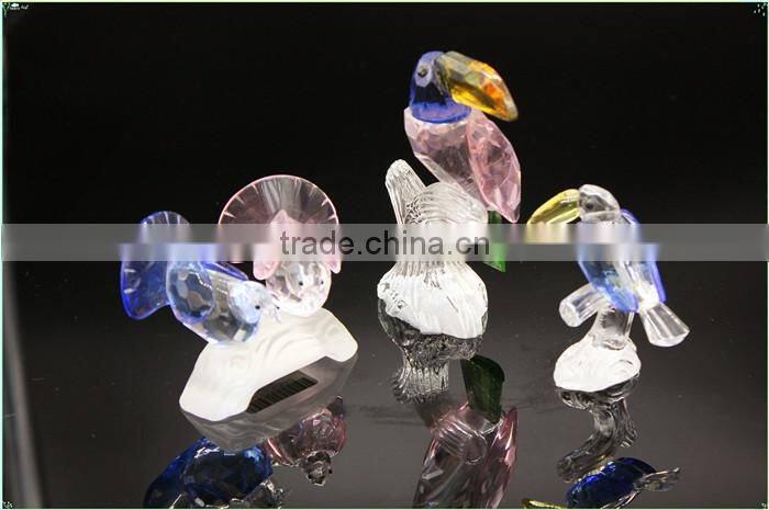 Colorful crystal bird model gift glass anniversary gift/crystal giveaway gift