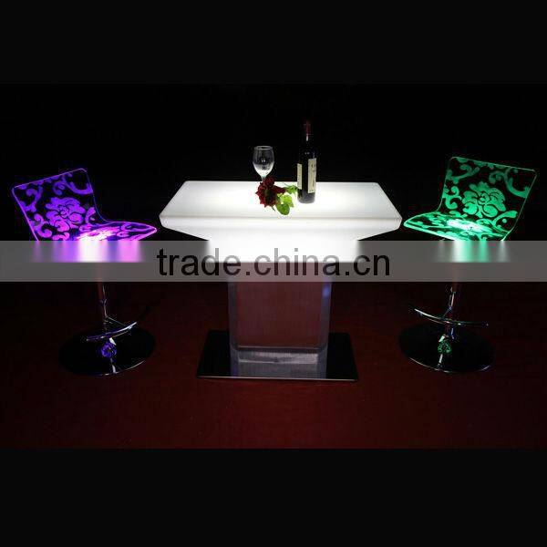 aluminum base LED event furniture table, led lighted cocktails tables