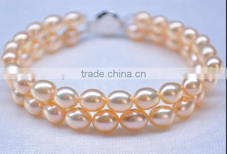 5-6mm rice shape freshwater pearl bracelet