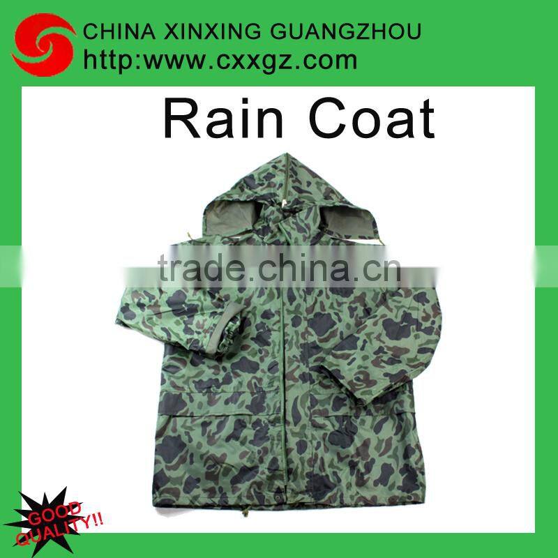 Breathable pvc poncho rain coat in dubai uae pvc rain suit with camo in dubai for men