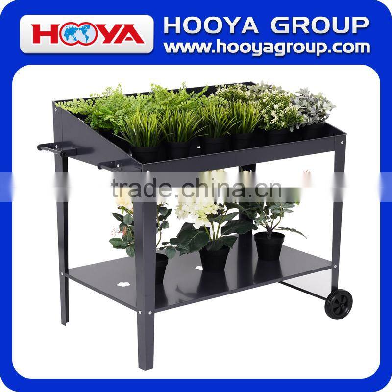 galvanized movable cheap metal planter holder