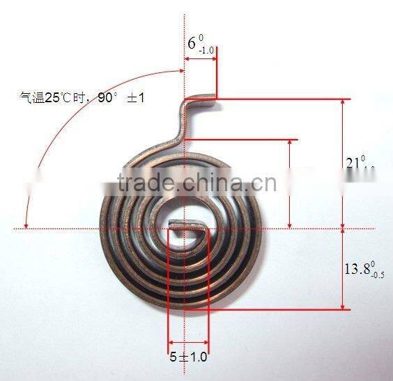 Customized Bimetal Spiral Springs Made in Anhui
