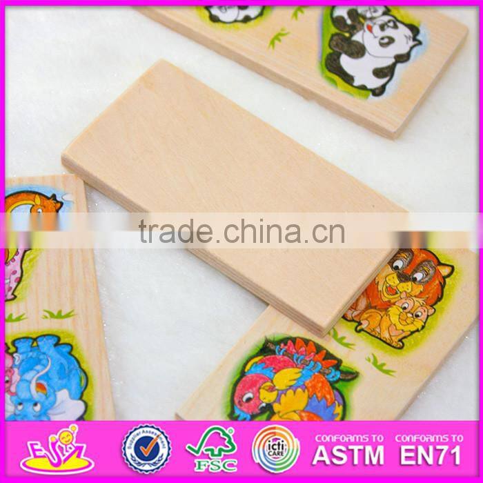 2016 New and popular children wooden domino gift W15A062