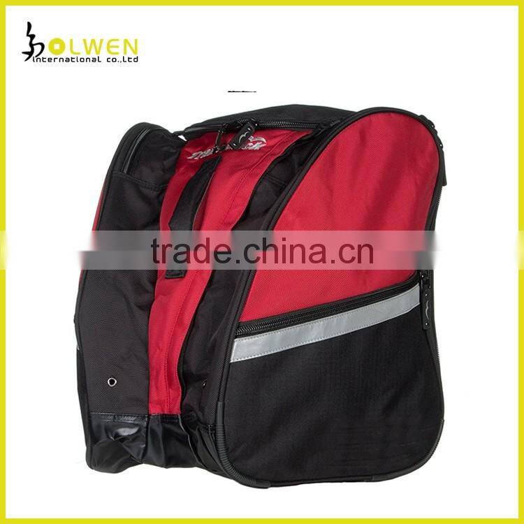 Super tough water resistant skating bag, lightweight ice skating bag for girls, 600D roomy ski boot bag with shoe pocket