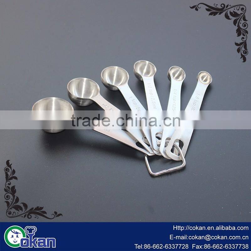 6PCS Stainless Steel measuring spoons Set for Dry and Liquid Ingredients
