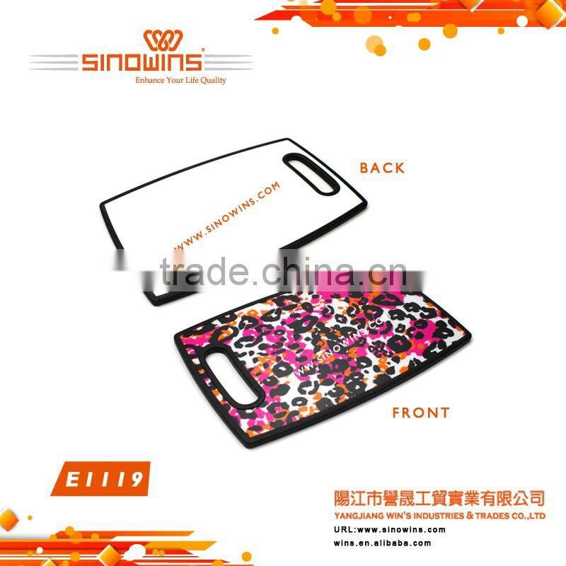 E1119 Plastic Household Kitchen Utensil Slicing Dicing Cutting Chopping Board