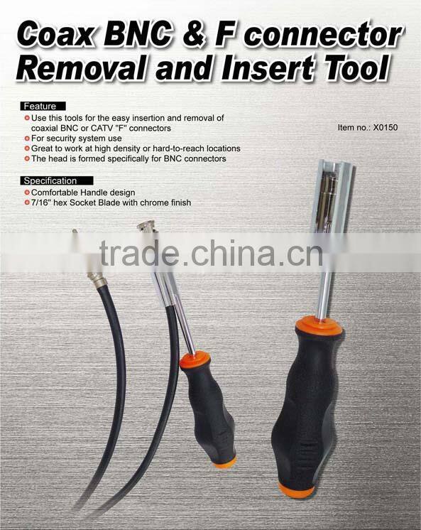 Coax BNC & F connector Removal and Insert Tool
