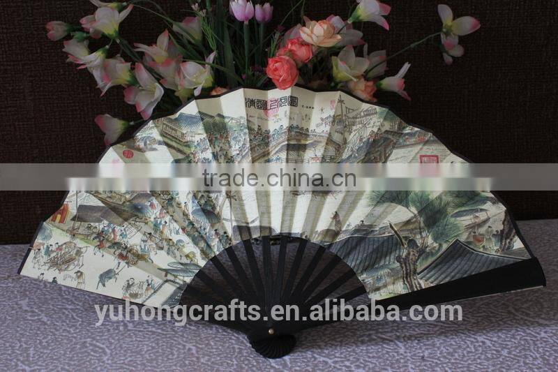 Hot selling Chinese silk hand folding fan